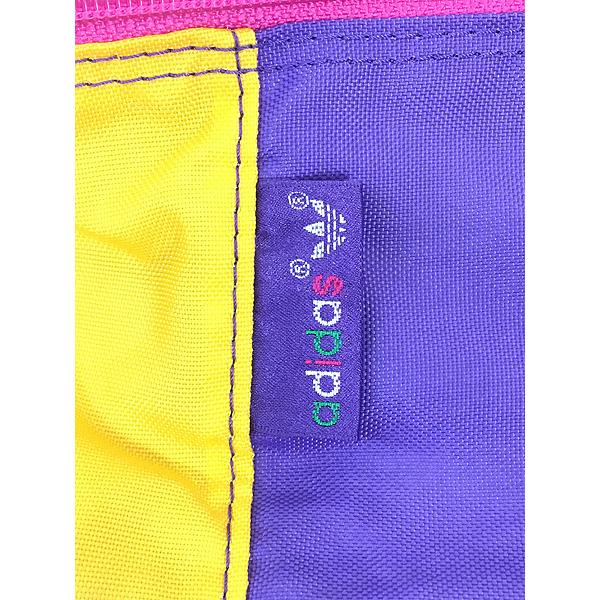 雑貨 古着 80s adidas フェイス デザイン カラフル ナイロン ボストン