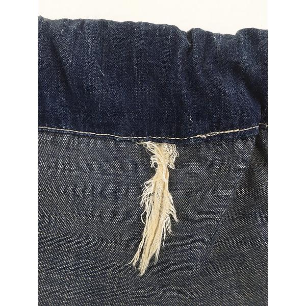 雑貨 古着 40s 米軍 濃紺 インディゴ デニム 巾着型 ランドリー バッグ