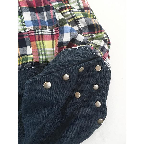 雑貨 古着 J Crew タータン チェック パッチワーク トート バッグ