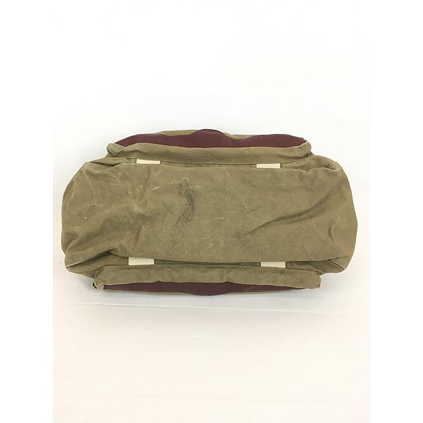 雑貨 古着 70s Eddie Bauer 本革 レザー × ナイロン 2way ボストン