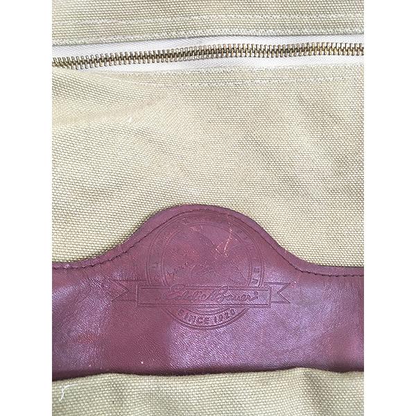 雑貨 古着 70s Eddie Bauer 本革 レザー × コットン キャンバス