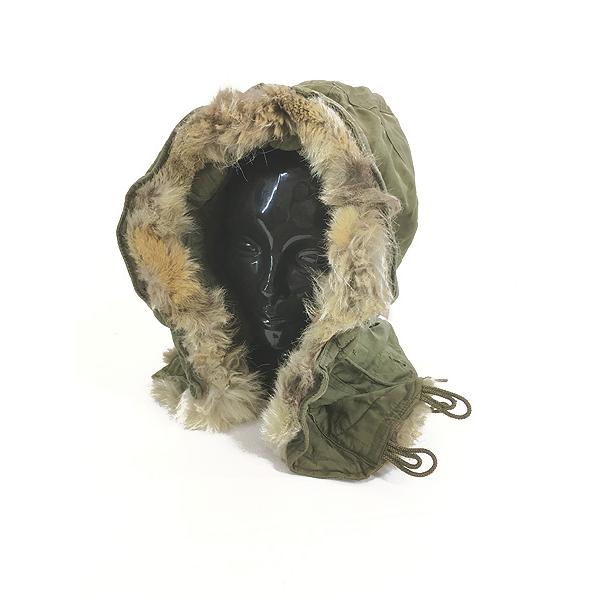 雑貨 古着 50s 米軍 US M-1951 ミリタリー モッズ パーカー用 アタッチメント コヨーテファー フード 帽子 ?@ 古着 雑貨 古着 50s 米軍 US M-1951 ミリタリー モッズ パーカー用