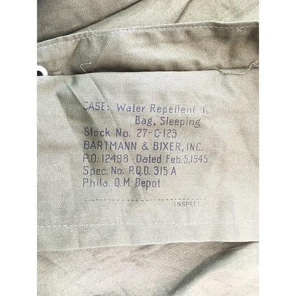 雑貨 古着 40s 米軍 ミリタリー シュラフ 寝袋 撥水 カバー OD
