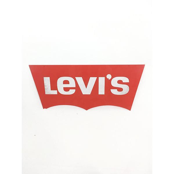 雑貨 古着 80s Levi's ブランド ロゴ 両面 看板 アクリル プレート