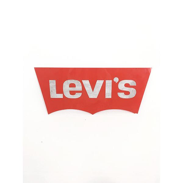 Levi's アクリルロゴプレート 赤 雑貨 古着 80s Levi's ブランド ロゴ 両面 看板 アクリル プレート
