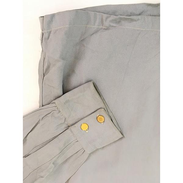 古着 40s HILL 'N' DALE 無地 ソリッド 変型 フロント 開襟 ボックス