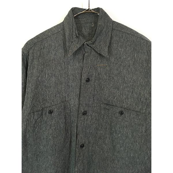 古着 Deadstock!! 40-50s マチ付 丸ポケ 100%コットン ブラック