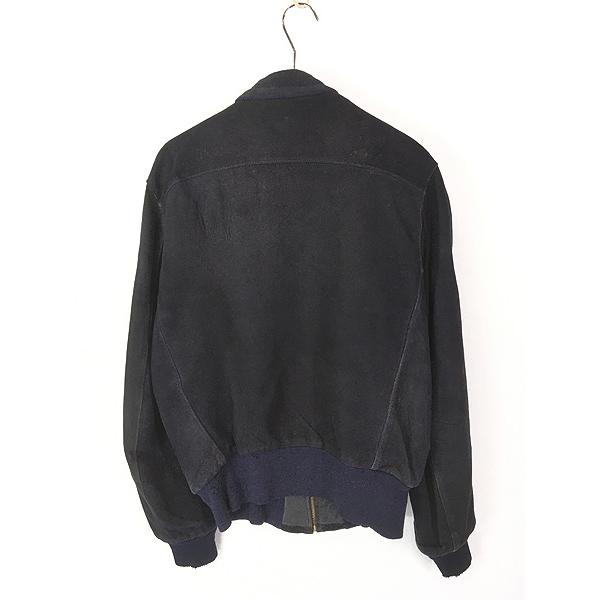 古着 50s Californian 本革 ネイビー ヌバック レザー スポーツ