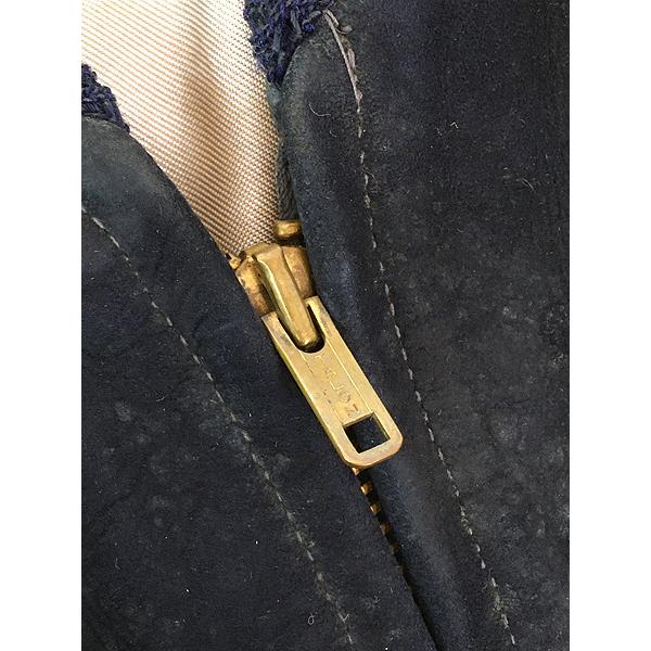 古着 50s Californian 本革 ネイビー ヌバック レザー スポーツ