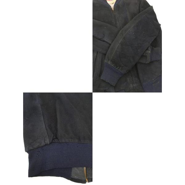 古着 50s Californian 本革 ネイビー ヌバック レザー スポーツ