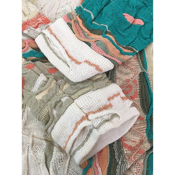 古着 90s Australia製 COOGI 3D カラフル ランダム ストライプ アート