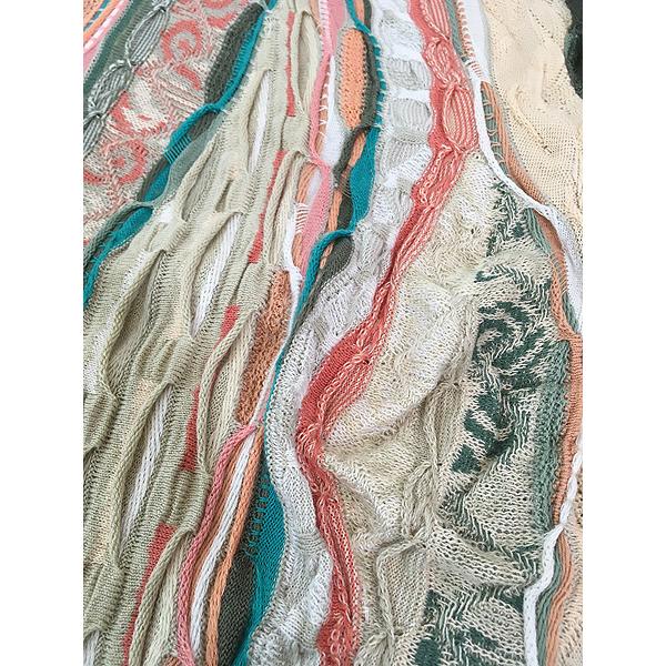 古着 90s Australia製 COOGI 3D カラフル ランダム ストライプ アート