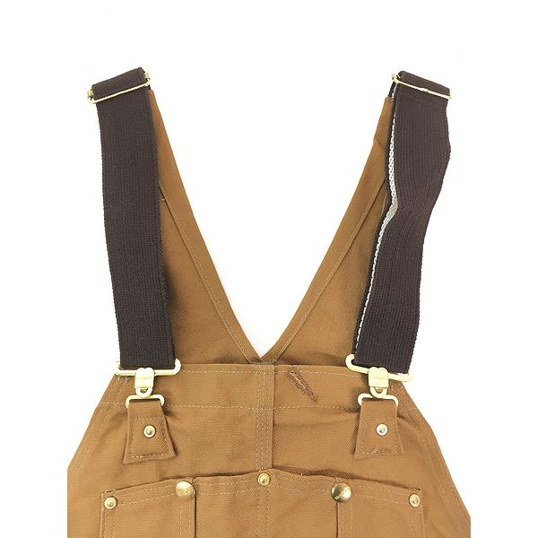 古着 10s USA製 Carhartt 防寒 パデット ブラウン ダック Wニー ワーク オーバーオール W35 L30 美品!! 古着 古着 10s USA製 Carhartt 防寒 パデット ブラウン ダック Wニー ワーク