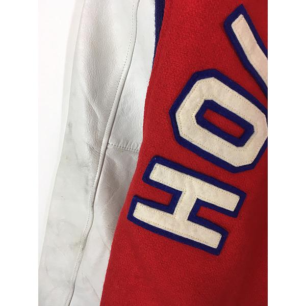 古着 70s Ebbets Field Flannels 「HOLLYWOOD」 本革 レザー ウール