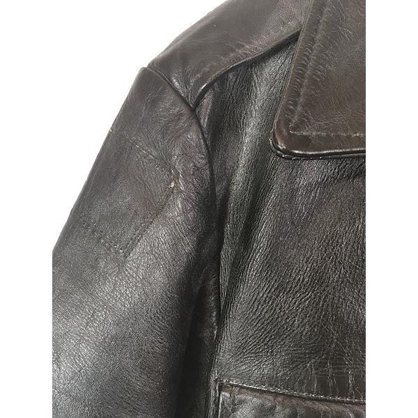 古着 80s Canada製 American Leatherwear 本革 レザー ポリスマン