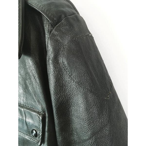 古着 80s Canada製 American Leatherwear 本革 レザー ポリスマン