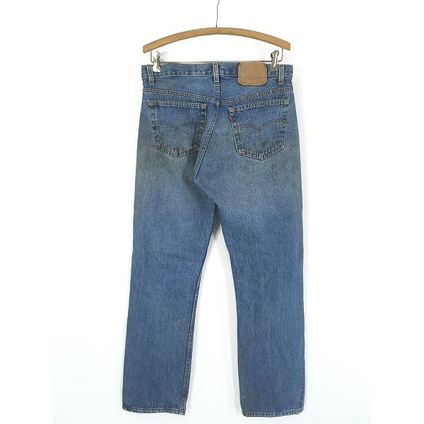 古着 80s USA製 Levi's 501-0190 ヒゲ 縦落ち ブルー デニム パンツ
