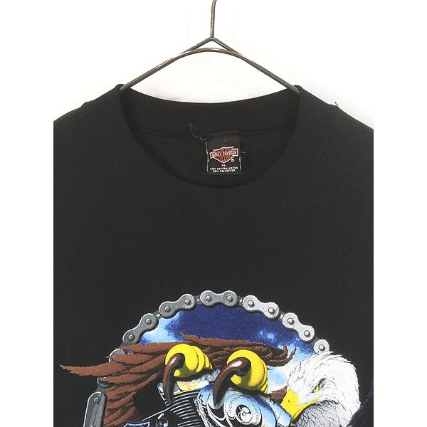 古着 90s USA製 HARLEY DAVIDSON イーグル エンジン グラフィック