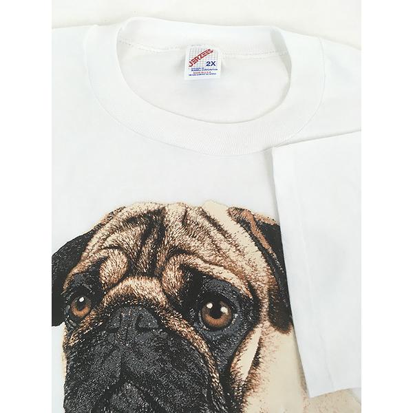 古着 80s USA製 犬 パグ アニマル Tシャツ XXL : 古着屋ドラセナYahoo