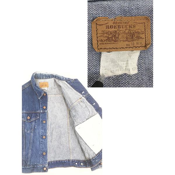 古着 70-80s Sears ROEBUCKS 濃紺 ブルー デニム トラッカー