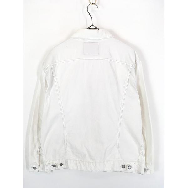 古着 90-00s Levi's 3rd タイプ 2ポケット ホワイト デニム トラッカー ジャケット Gジャン L 古着 90-00s Levi's 3rd タイプ 2ポケット ホワイト デニム トラッカー