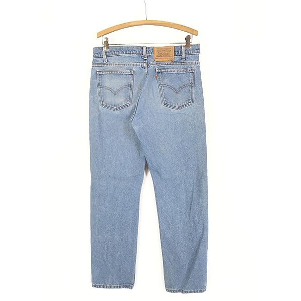 古着 90s Levi's 505-0214 ブルー デニム パンツ ジーンズ スリム W33