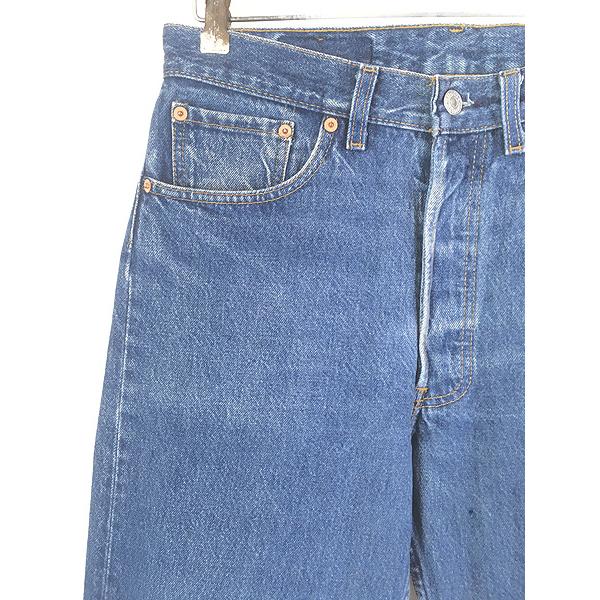古着 90s USA製 Levi's 501-0115 「赤文字」 濃紺 ブルー デニム