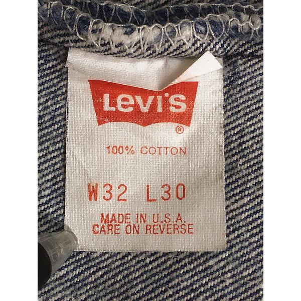 古着 90s USA製 Levi's 501-0115 「赤文字」 濃紺 ブルー デニム