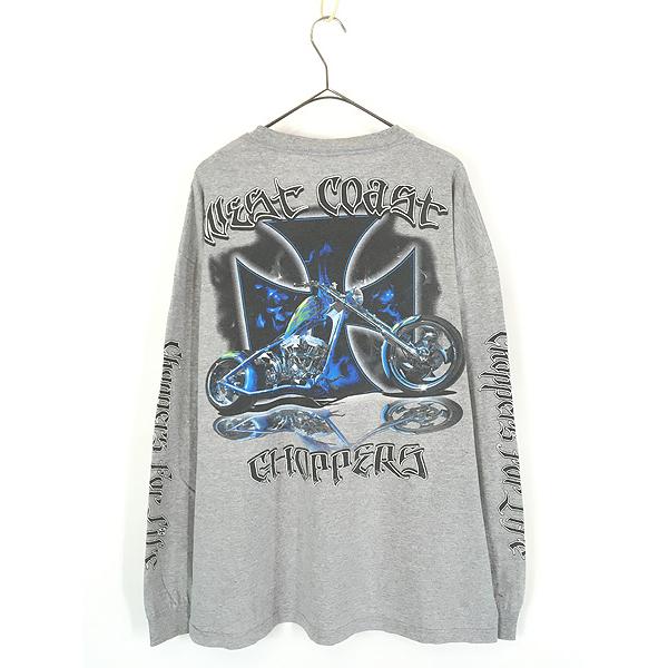 古着 90s West Coast Choppers クロス バイク グラフィック 長袖