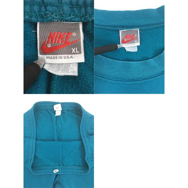 古着 90s USA製 NIKE AIR ロゴ スウォッシュ ワンポイント 刺しゅう