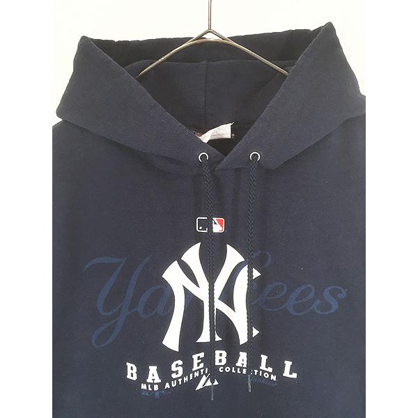 古着 00s MLB New York Yankees ヤンキース プリント スウェット
