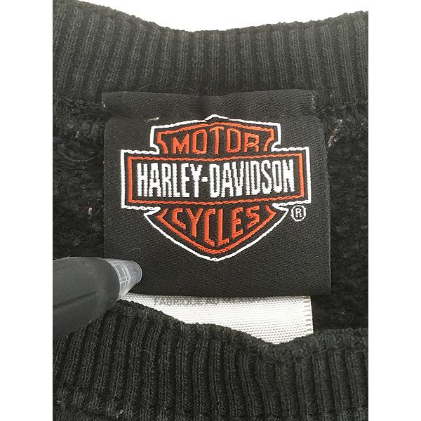 古着 00s HARLEY DAVIDSON 「100 Years」 ファイヤー ロゴ スウェット