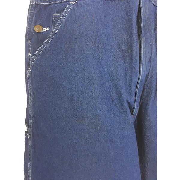 古着 10s Carhartt DST 濃紺 デニム ワーク オーバーオール W38 L32