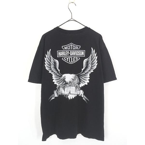 古着 00s- HARLEY DAVIDSON バー&シールド イーグル 両面 プリント T