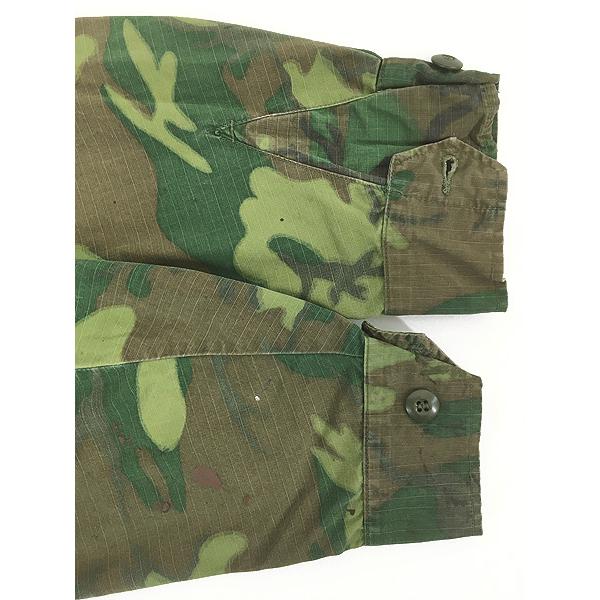 古着 60s 米軍 4th ERDL リーフ カモ 迷彩 ジャングル ファティーグ
