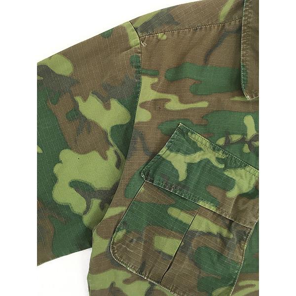古着 60s 米軍 4th ERDL リーフ カモ 迷彩 ジャングル ファティーグ