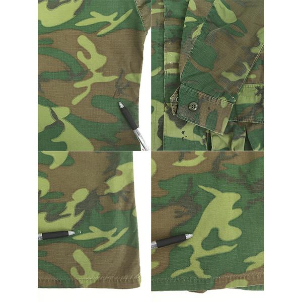 古着 60s 米軍 4th ERDL リーフ カモ 迷彩 ジャングル ファティーグ