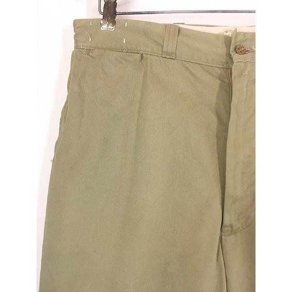 古着 50s Burlington 「Cramerton Army Cloth」 Sanforized スタンプ