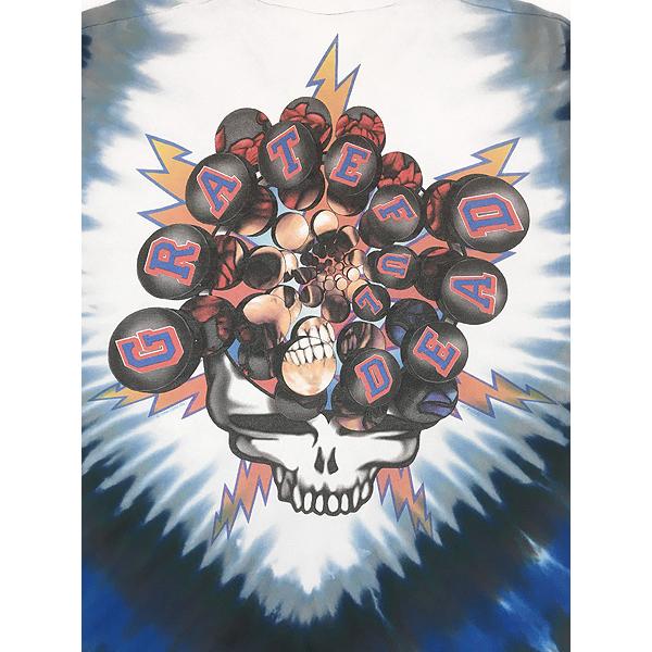 古着 90s USA製 Grateful Dead 「Minglewood」 ホッケー スカル デッドヘッド サンダー ロック バンド タイダイ Tシャツ L 古着 90s USA製 Grateful Dead 「Minglewood」 ホッケー スカル デッド