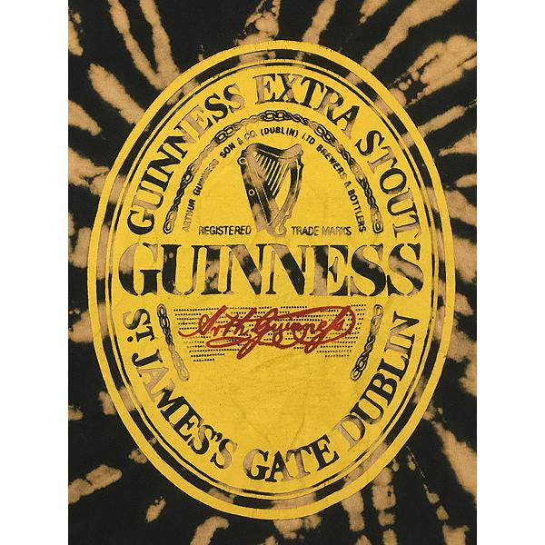 古着 80s Guinness ギネス ビール 企業 ケミカル ブリーチ Tシャツ M位