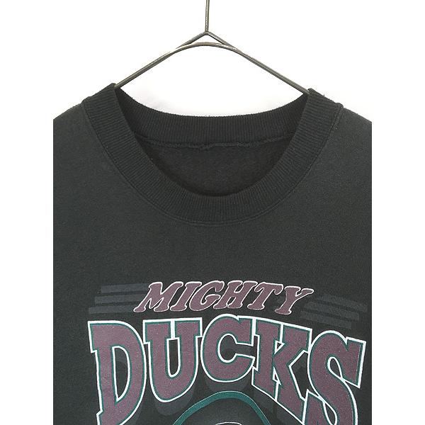 古着 90s NHL Mighty Ducks ダックス スウェット トレーナーXL位 