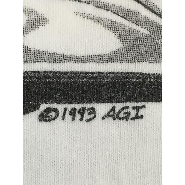 古着 90s F-1 レーシング モノクロ アート オールオーバー Tシャツ L位