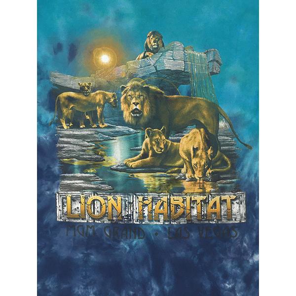 古着 90s USA製 MGM GRAND 「LION HABITAT」 ライオン アニマル T