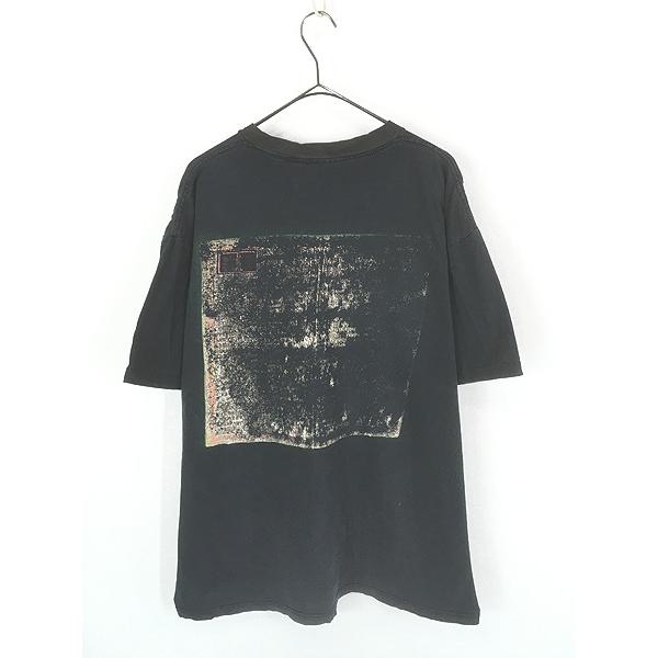 古着 90s ラッシュ トラヴィス着用 半袖 シャツ ロック バンド ブラック⑧ 古着 90s USA製 RUSH 「COUNTERPARTS」 ツアー プログレ ヘヴィ