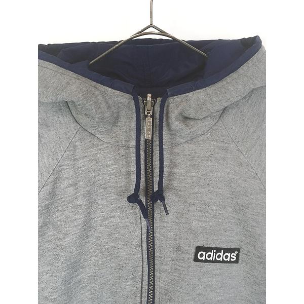 古着 90s adidas ナイロン × スウェット リバーシブル パデット