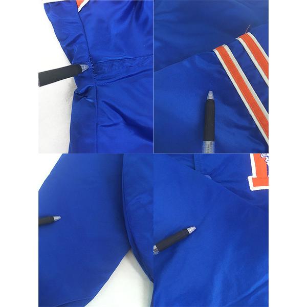 古着 80s USA製 NFL Denver Broncos ブロンコス パデット 光沢 サテン