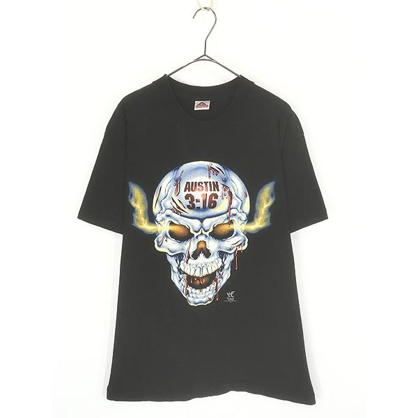 古着 90s USA製 WWF Stone Cold Austin 3:16 スカル レスリング