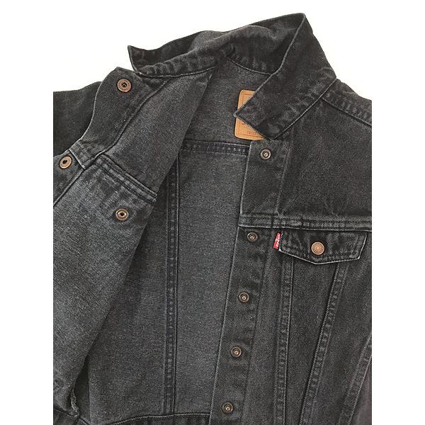 Levi'sデニムジャケット キッズ 古着 90s Levi's 74027-4159 ブラック デニム ジャケット G