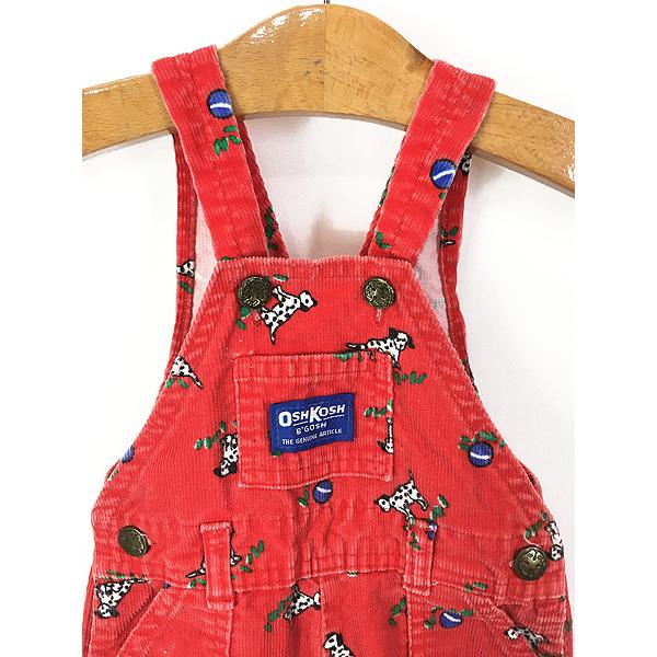 キッズ 古着 80s USA製 Oshkosh B'gosh 犬 わんちゃん 総柄