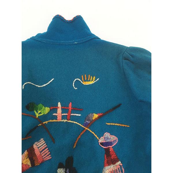キッズ 古着 50-60s メキシコ 民族 フェルト ステッチ ヴィンテージ